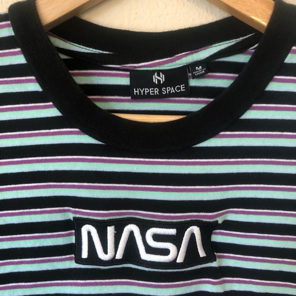Graphic NASA Striped T-Shirt - Picture 2 of 7